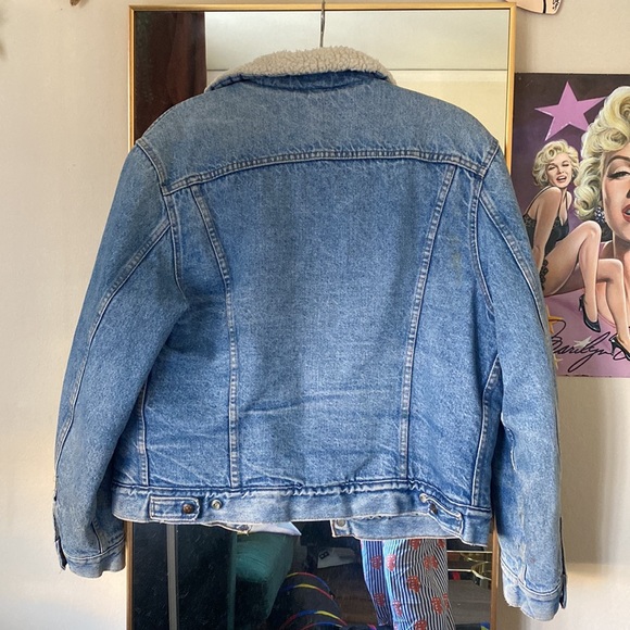Vintage 70s Orange Tab Levi’s Sherpa Jacket - Picture 4 of 5